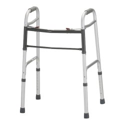 Nova Adjustable Height Folding Walker, Silver