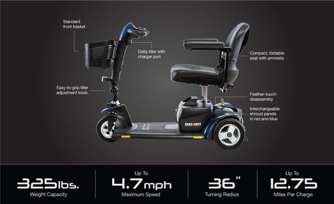 Go Go Sport 3-Wheel Mobility Scooter