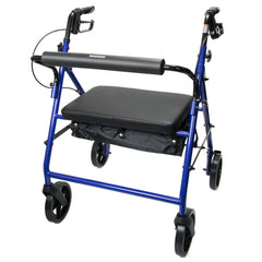 McKesson 4 Wheel Bariatric Rollator, 8 in. Wheel, 37   39 in. Handle, 400 lbs, Steel Frame