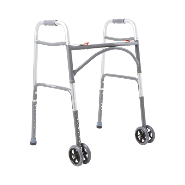 McKesson Folding Walker, 32   39 in., Silver, 500 lbs. Capacity, Steel