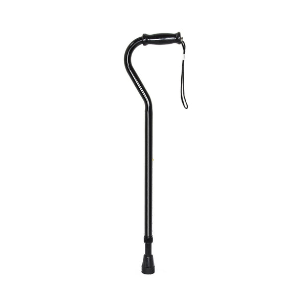McKesson Offset Cane, Steel, 29.75   37.75 in., Adjustable, Black