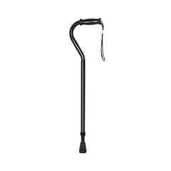 McKesson Offset Cane, Steel, 29.75   37.75 in., Adjustable, Black