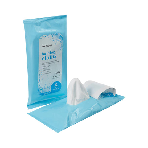 McKesson Scented Rinse Free Bath Wipe, Soft Pack