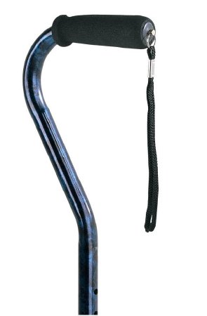 Carex® Offset Cane, Aluminum, 31   40 in., Adjustable, Blue