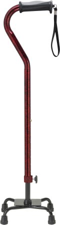 drive™ Offset Quad Cane, Aluminum, 30   39 in., Adjustable, Black