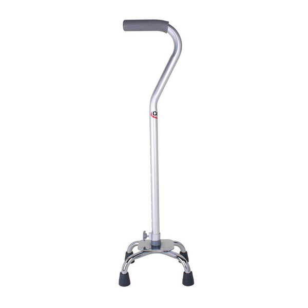 Carex® Small Base Offset Quad Cane, Silver