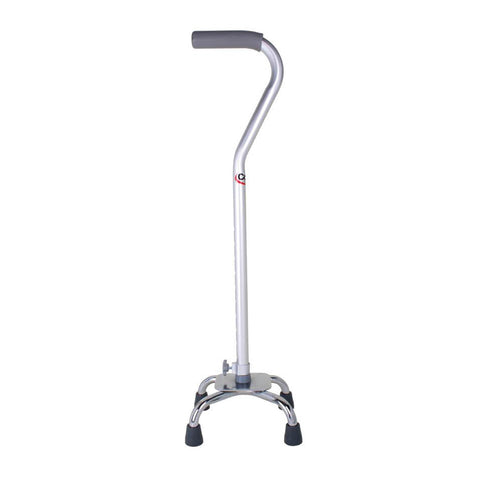 Carex® Small Base Offset Quad Cane, Silver