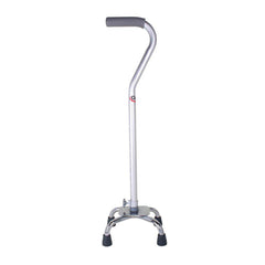 Carex® Small Base Offset Quad Cane, Silver