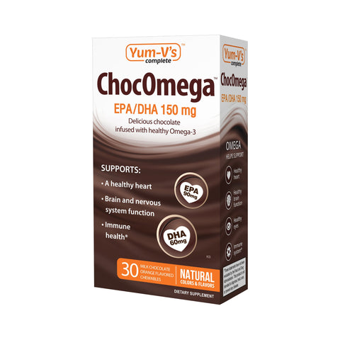 YumV's™ ChocoMega™ Fish Oil / DHA / EPA Dietary Supplement, 30 Soft Chews per Box