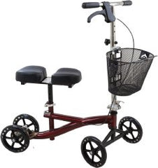 Roscoe Knee Scooter/Knee Walker, 31   41 in., Burgundy, 350 lbs. Capacity, Aluminum