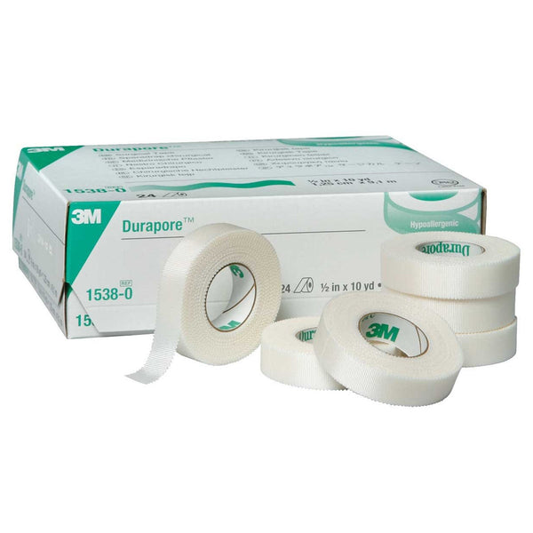 3M Durapore Medical Tape, Silk like Cloth, White, Non Sterile