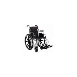 Merits Transport Wheelchair, 16 in. Seat, Aluminum, 250 lbs. Capacity