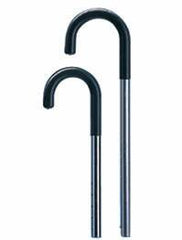 Carex® Round Cane, Aluminum, 29   38 in., Adjustable, Silver