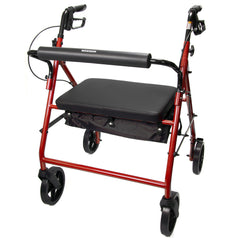McKesson 4 Wheel Bariatric Rollator, 8 in. Wheel, 37   39 in. Handle, 400 lbs, Steel Frame