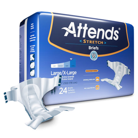 Attends® Stretch Briefs, Medium / Regular