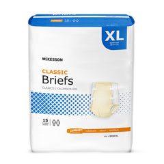 McKesson Classic Light Absorbency Incontinence Brief, Extra Large