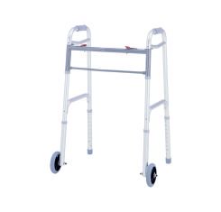 Merits Folding Walker, 34.5   39.5 in., Silver, 300 lbs. Capacity, Aluminum