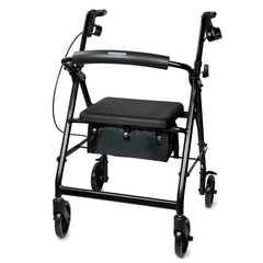 McKesson 4 Wheel Bariatric Rollator, 8 in. Wheel, 37   39 in. Handle, 400 lbs, Steel Frame