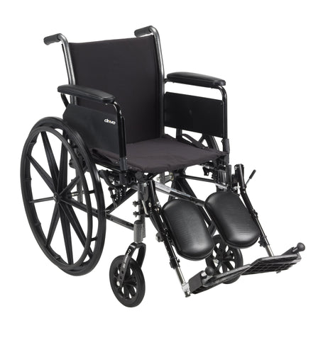 driveâ„¢ Cruiser III 24 Inch Width Wheelchair with Elevating Legrest