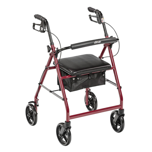 drive™ Red 4 Wheel Rollator