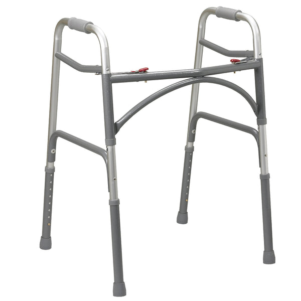 drive™ Bariatric Aluminum Folding Walker, Two Button