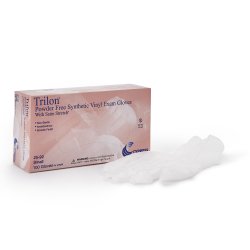 Trilon® Vinyl Standard Cuff Length Exam Glove, Clear