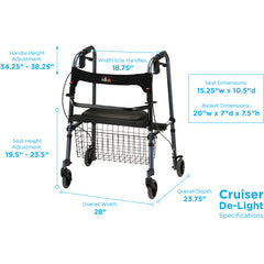 Rollator Nova Cruiser De-Light