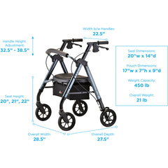 Rollator STAR 8 DX Heavy Duty Extra-Wide