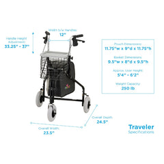 Rollator Nova Traveler 3 Wheel