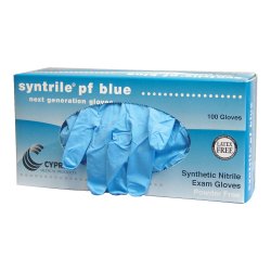 Syntrile® pf Nitrile Standard Cuff Length Exam Glove, Extra Large, Blue