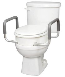 Carex® Raised Toilet Seat with Arms   Standard