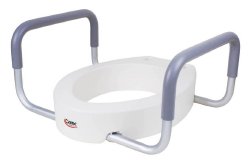Carex® Raised Toilet Seat with Arms   Elongated