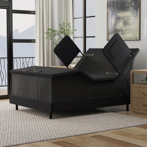 Homecare - Blissful Nights e8 Hi-Low Lift & Tilt Adjustable Bed Frame - Massage, Lights, USB Ports