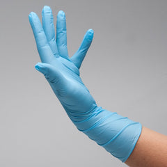 Flexam® Nitrile Extended Cuff Length Exam Glove, Medium, Blue