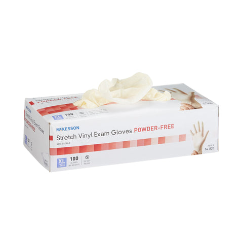 McKesson Stretch Vinyl Gloves, Extra Large, Ivory