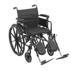 drive™ Cruiser X4 Lightweight Wheelchair with Flip Back, Padded, Removable Arm, Composite Mag Wheel. Seat, Elevating Legrest, 300 lbs - Adroit Medical Equipment