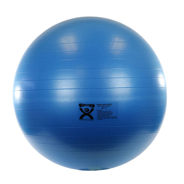 CanDo® ABS Extra Thick Inflatable Exercise Ball, Blue, 34 Inches