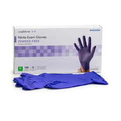 McKesson Confiderm® 3.0 Nitrile Standard Cuff Length Exam Glove, Medium, Blue