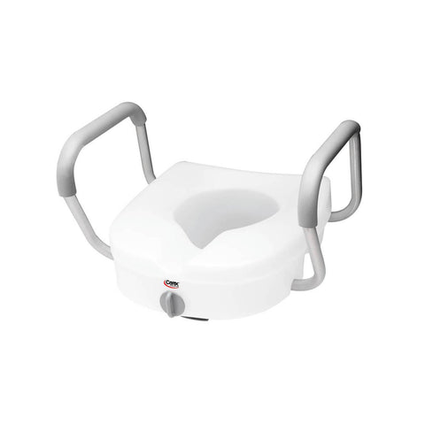 Carex® E Z Lock™ Raised Toilet Seat with Adjustable Armrests