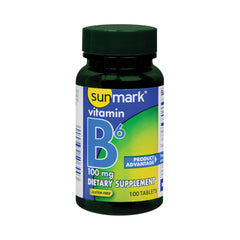 sunmark® Vitamin B6 Supplement, 100 Tablets per Bottle
