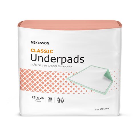 McKesson Classic Plus Underpad, 23 x 24 Inch