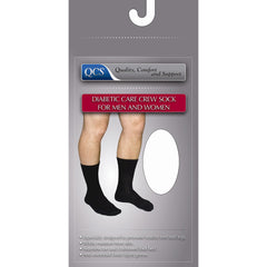 QCS Diabetic Crew Socks, Small, White