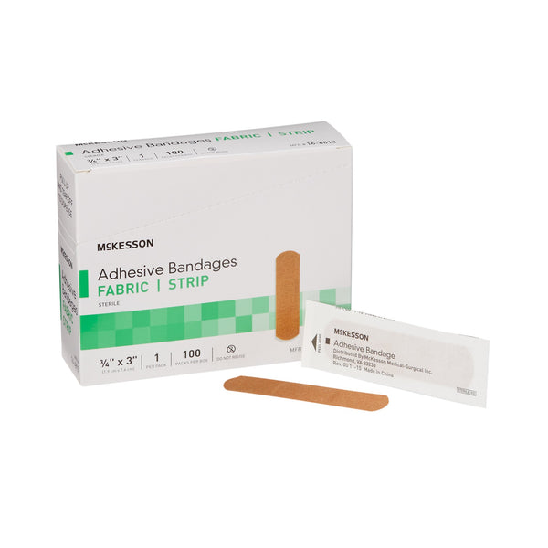McKesson Tan Adhesive Strip, ¾ x 3 Inch