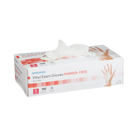 McKesson Vinyl Gloves, Small, Clear