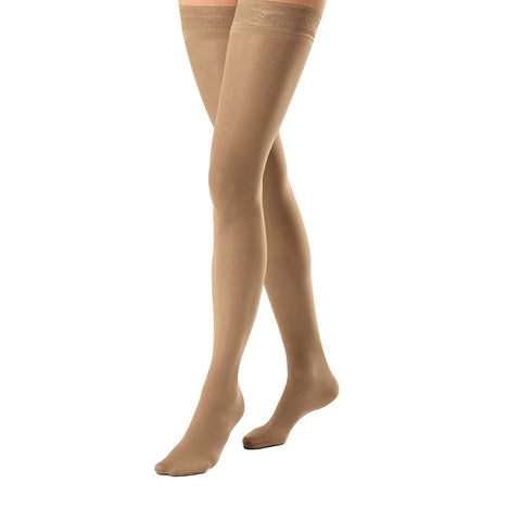 Relief® Compression Knee High Stockings, Large, Beige