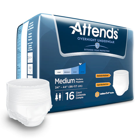 Attends® Overnight Underwear with Extended Wear Protection