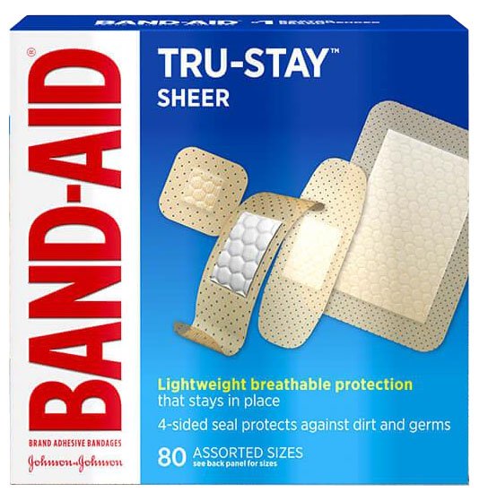 Band Aid® Tru Stay™ Sheer Adhesive Strip, Assorted Sizes