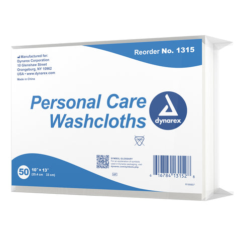 dynarex® Disposable Washcloth, 10 x 13 Inch