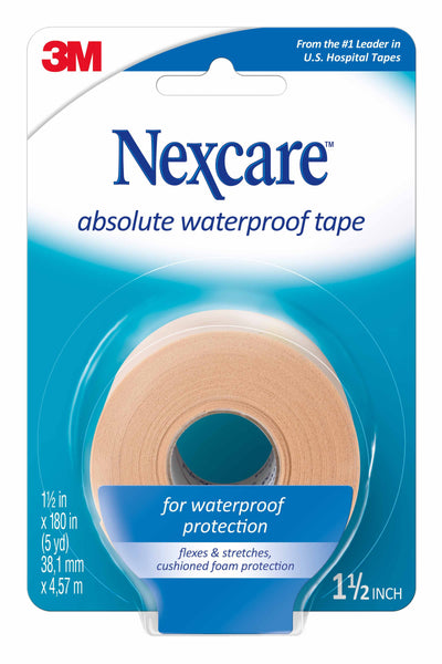 Nexcare™ Absolute Waterproof First Aid Tape, 1½ inch x 5 yard