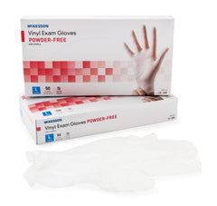 McKesson Confiderm® Vinyl Standard Cuff Length Exam Glove, Large, Clear